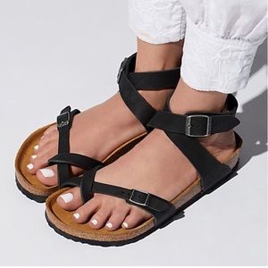 🆕 BIRKENSTOCK black leather ankle sandals- sz 40